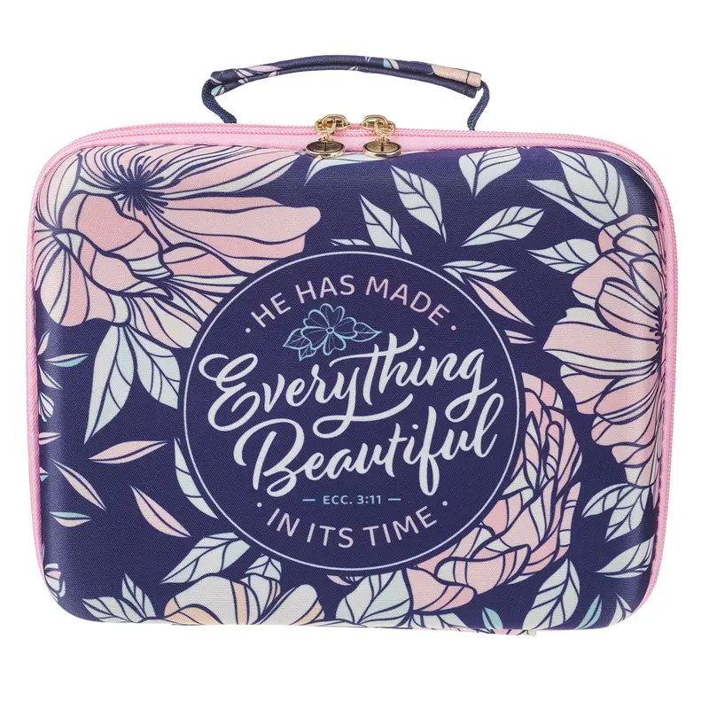 'He Has Made Everything Beautiful In Its Time' Premium Organizer Bible Case – Hardcover Design 1