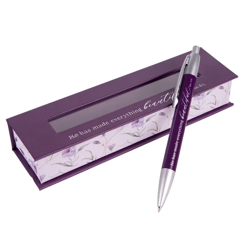 He Has Made Everything Beautiful Pen Set – Purple Ink Pen In Premium Gift Box 1