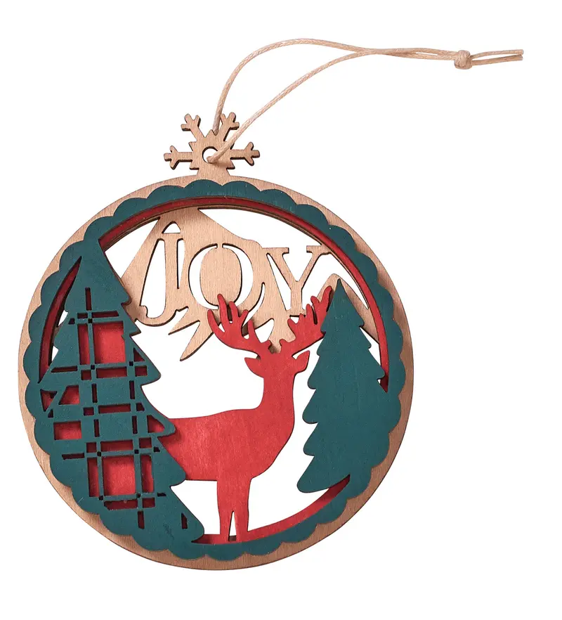 Heaven And Nature Sing Wooden Christmas Ornament 1