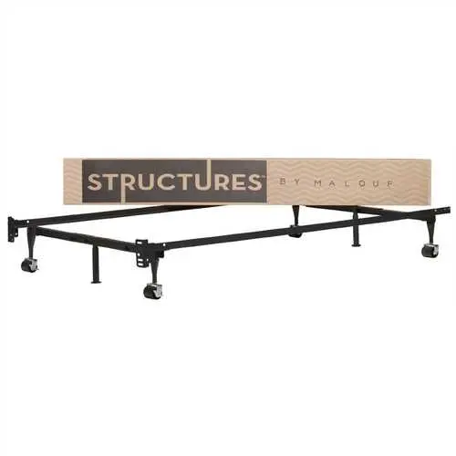 Heavy-Duty 6-Leg Metal Bed Frame – Twin/Full, Rug Rollers Included 1
