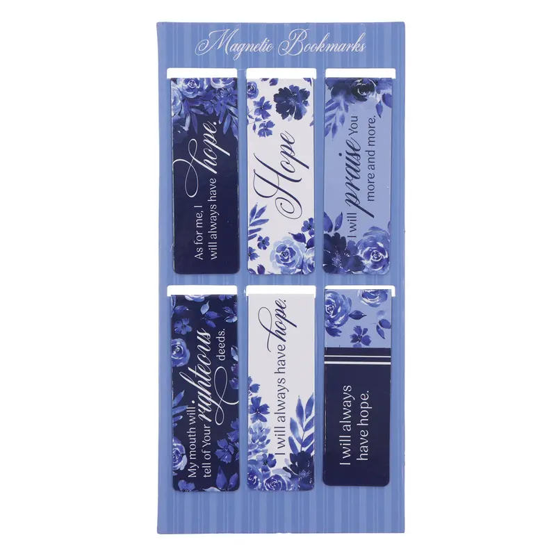 'Hope' Six-Piece Magnetic Bookmark Collection – Stylish & Functional 1