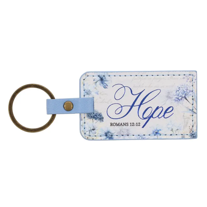 Hope — Soft-Touch Faux Leather Keychain With Embossed Detailing 1