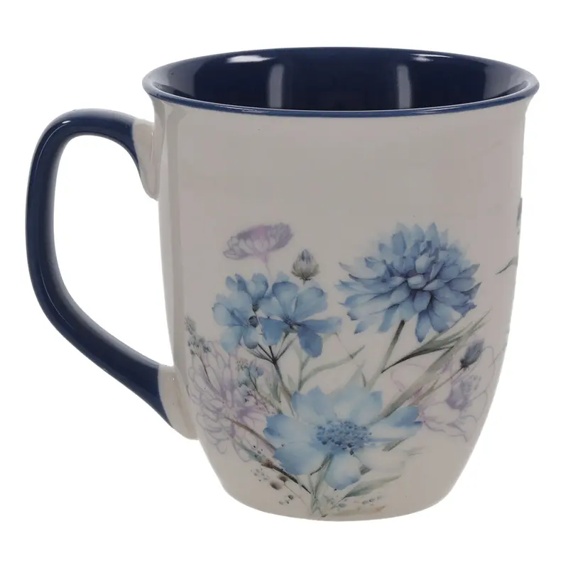 Hope-Themed Ceramic Mug With Contrasting Blue Interior 2