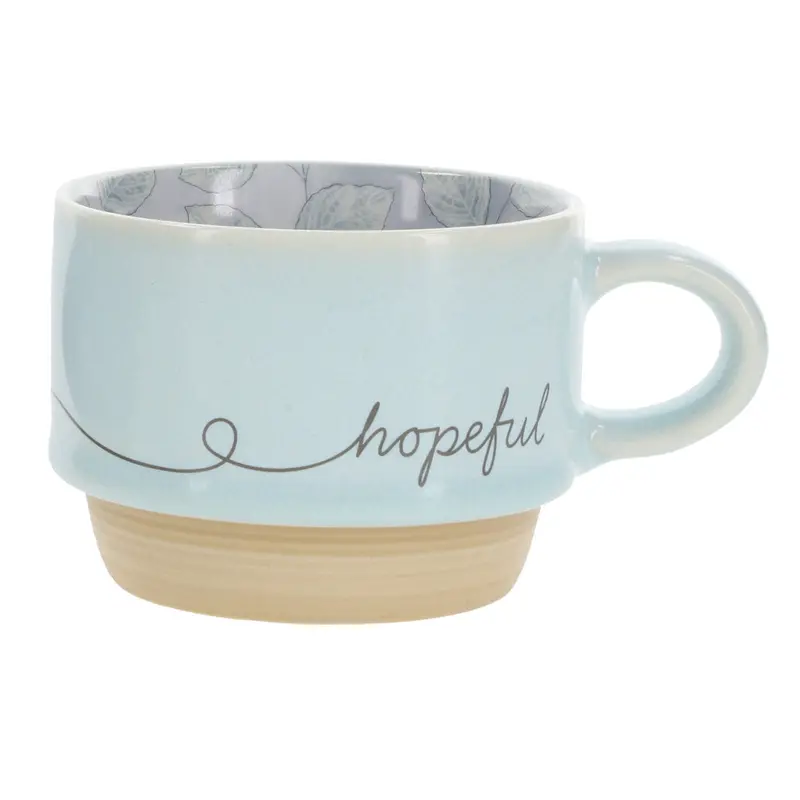 Hopeful Ceramic Mug – Stackable, Dishwasher-Safe Design 1