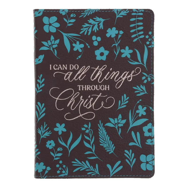I Can Do All Things Through Christ: Compact Genuine Leather Journal 1