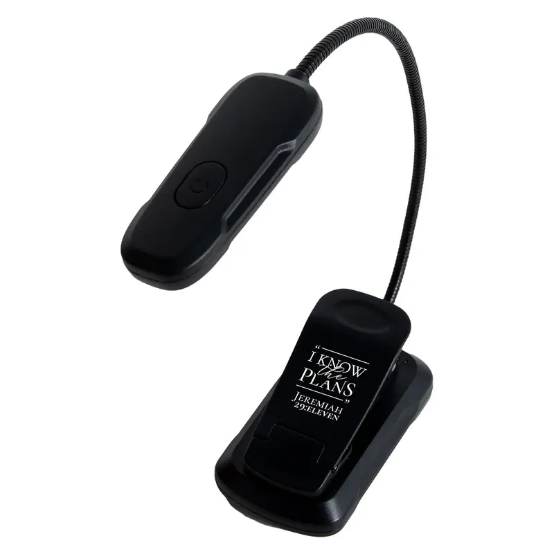 I Know The Plans: Black Rechargeable Led Book Light Featuring Jeremiah 29:11 1