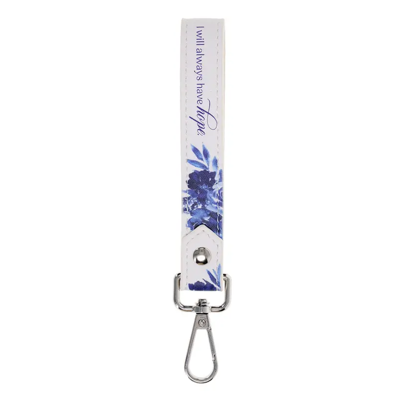 'I Will Always Have Hope' Faux Leather Wristlet Keychain 1