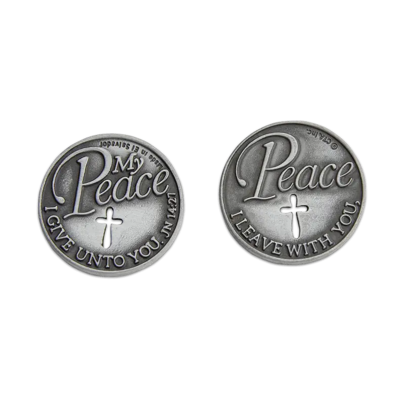 John 14:27 Pewter Peace Token – 1 Inch Diameter 1
