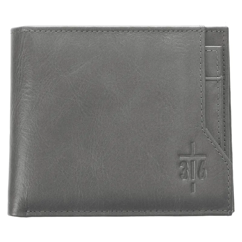 John 3:16 Cross Wallet — Genuine Leather Design 1