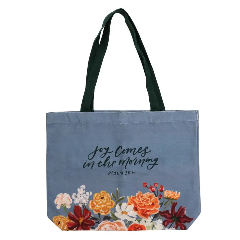 Joy Comes In The Morning Canvas Shopping Or Everyday Tote Bag 1