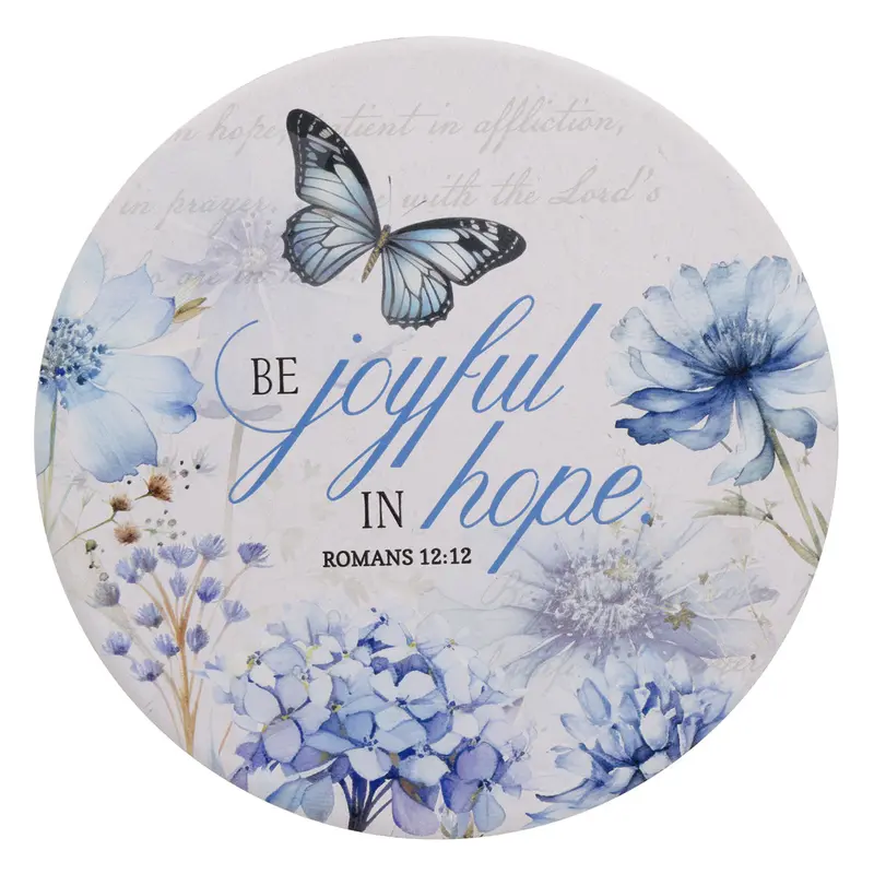 Joyful Hope Ceramic Trivet With Inspirational Design 1