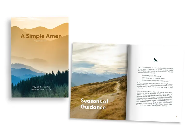 Kjv Devotional Book: 'Praying The Psalms Through Life’S Seasons' – 'A Simple Amen' Series 1
