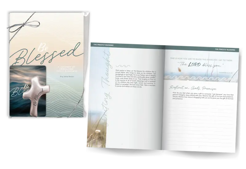 Kjv Devotional Journal And Handcrafted Palm Cross Set – 'Be Blessed' 1
