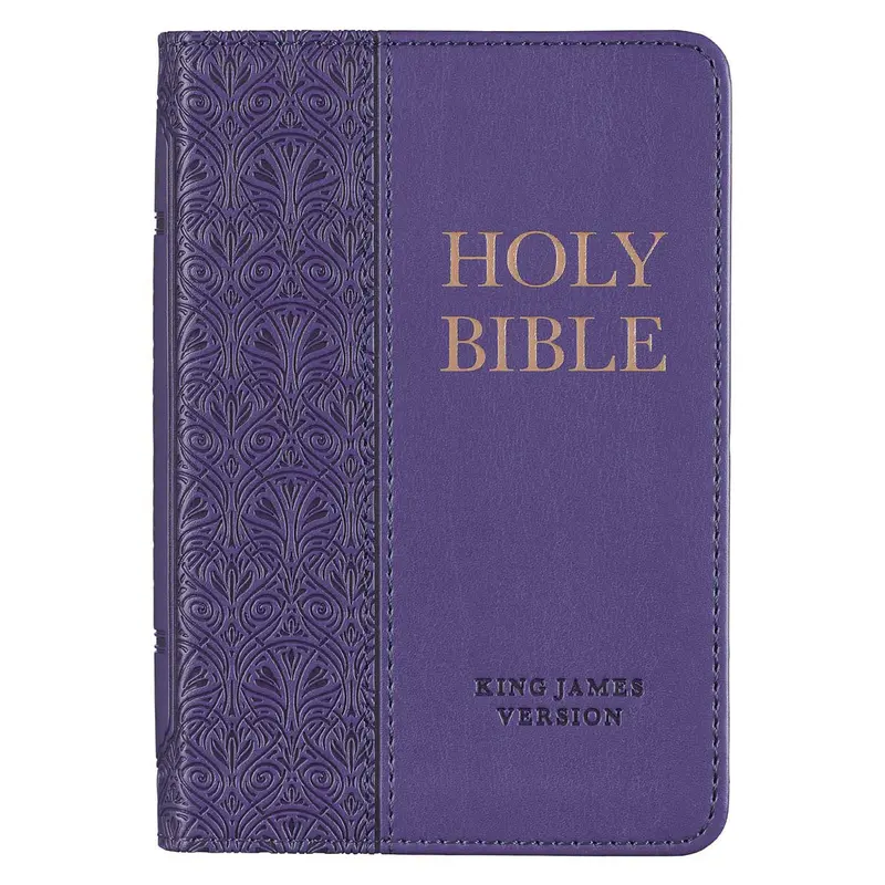 Kjv Mini Pocket Bible – Purple Faux Leather Edition 1