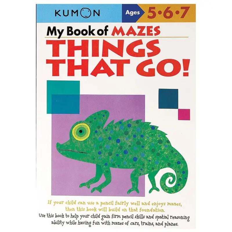 Kumon Vehicles & Motion Mazes Workbook 1