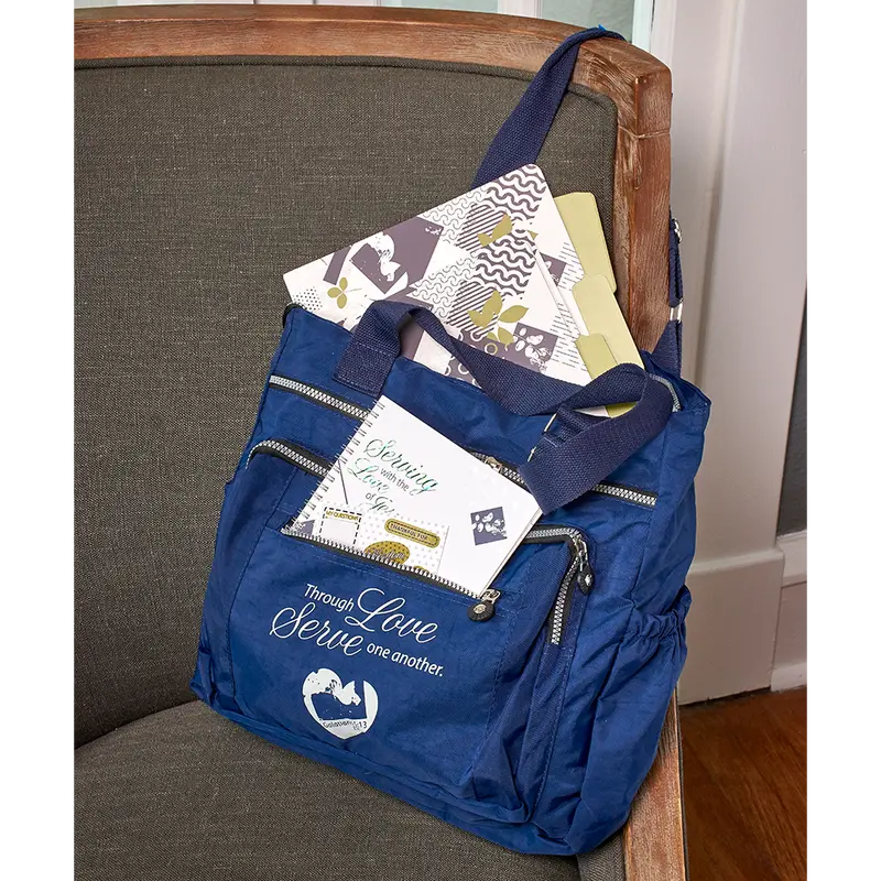 Large Faith-Based Shoulder Bag – Galatians 5:13 'Serve One Another' Design 1