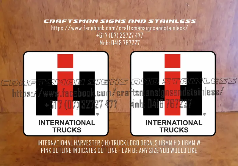 Large International Harvester (Ihc) Decal With Black Border 1