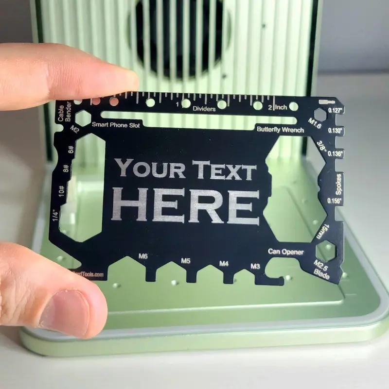 Laser-Etched Multi-Tool Card — Model 1 (Small-Batch Custom) 1