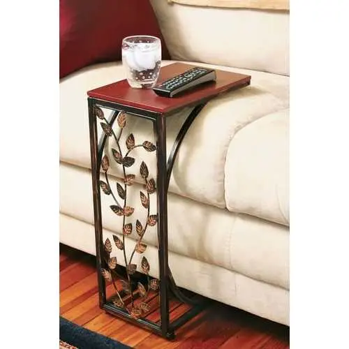 Leaf-Scroll Accent Tray Table Designed For Sofas And Lounging Areas 1
