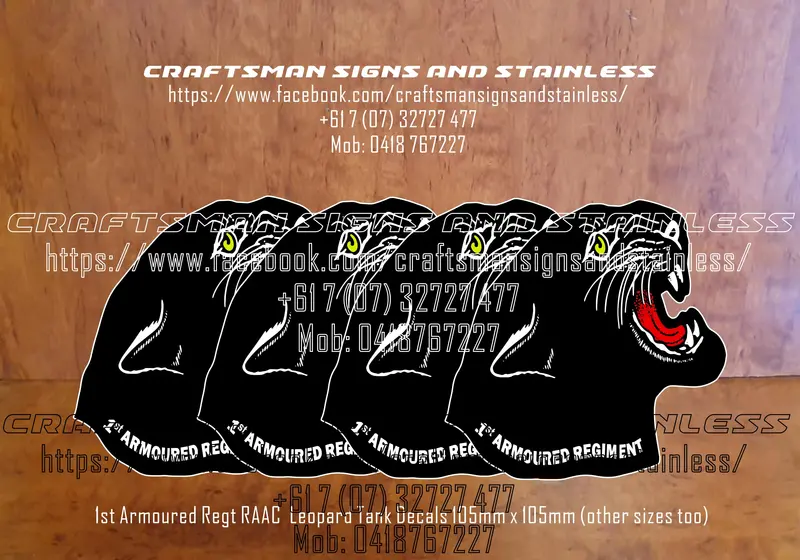 Leopard Tank Decal Set – 1St Armoured Regiment (Raac) 1
