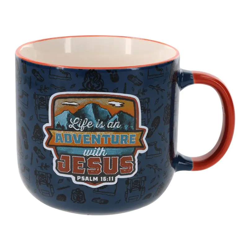 'Life Is An Adventure With Jesus' Faith-Fueled Ceramic Mug 1