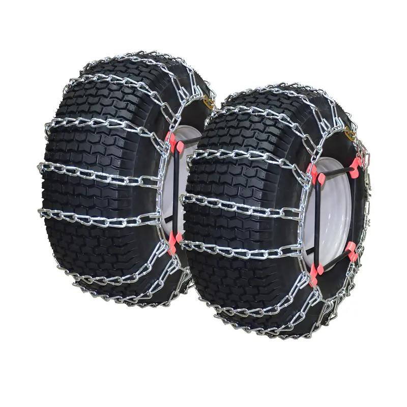 Light-Duty 2-Link Snow Chains With Integrated Tensioners – Designed For 16X6.5X8 Wheels 1