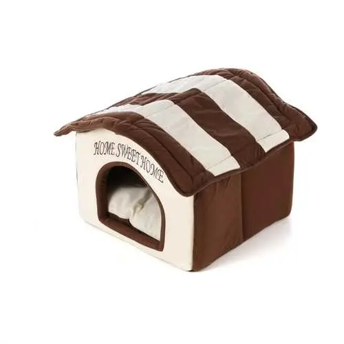 Machine-Washable Home Sweet Home Dog Dome Bed 1