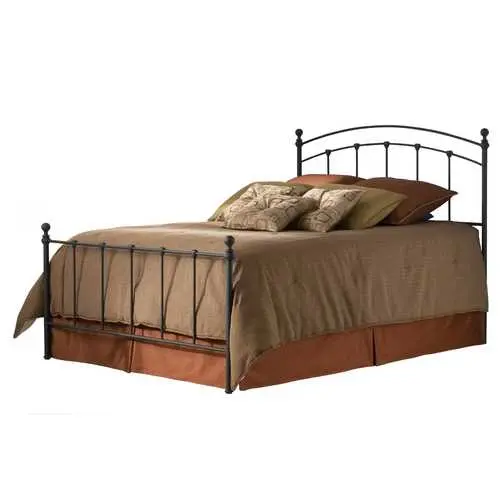 Matte Black Metal Bed Frame – Full Size With Headboard And Footboard 1