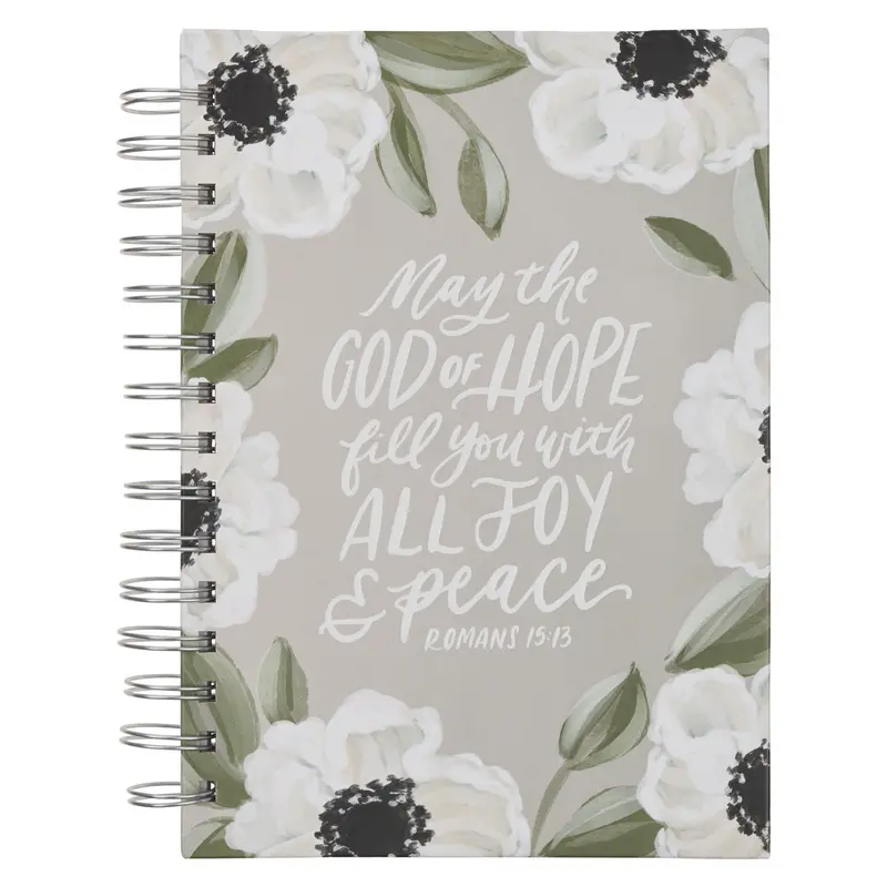 'May The God Of Hope Fill You' Hardcover Wirebound Journal For Peace & Joy 1