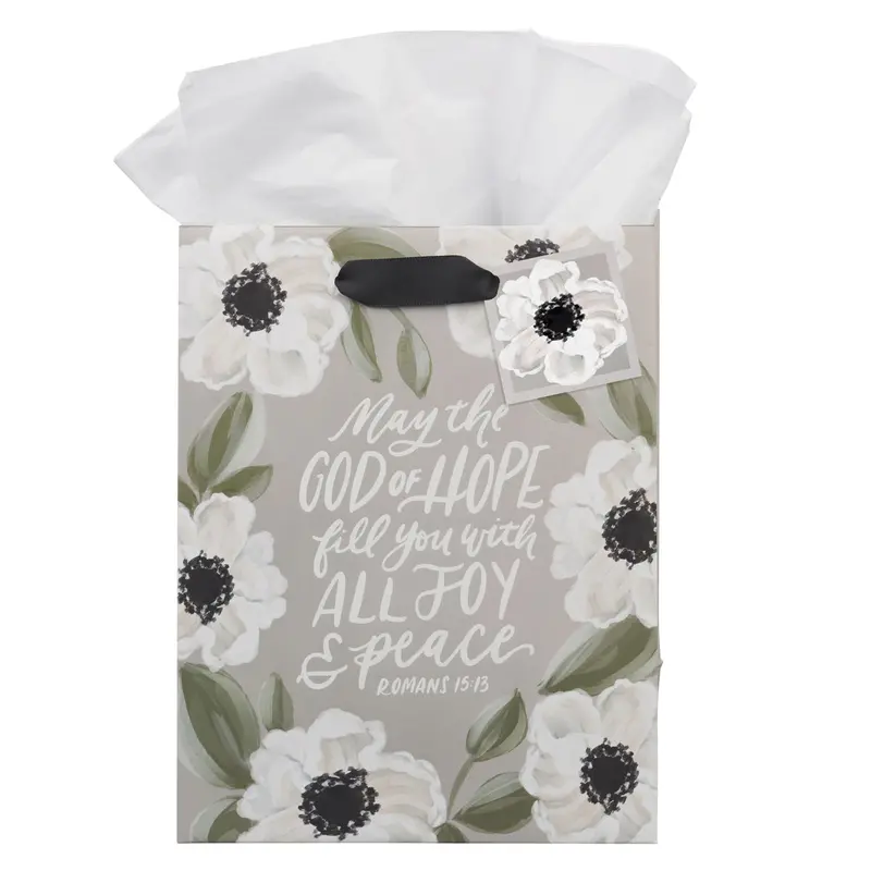 'May The God Of Hope Fill You' Medium Gift Bag Set With Matching Tag 1