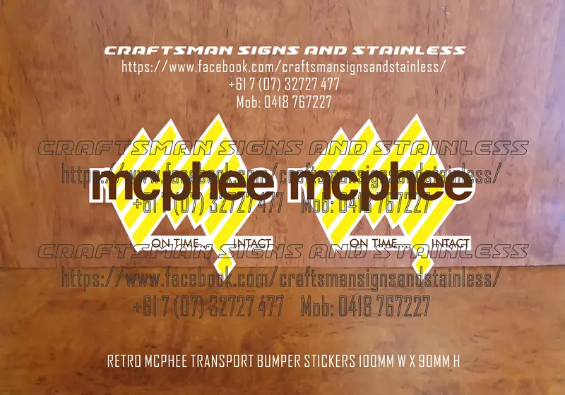 Mcphee Transport Vinyl Decal Set 1