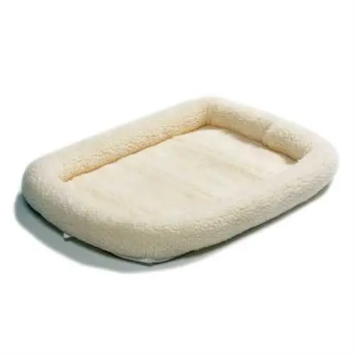 Medium Synthetic Sheepskin Dog Bed – 36 X 23 Inch Fleece-Lined Crate Pad 1