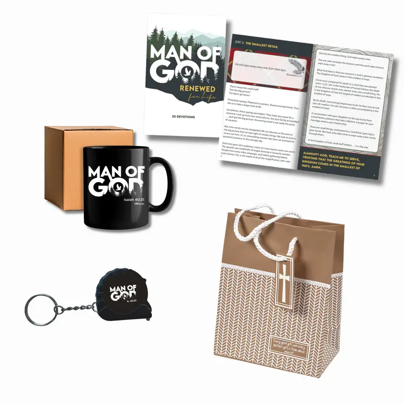 Men’S Faith Renewal Gift Set – ‘Man Of God: Renewed For Life’ Collection 1