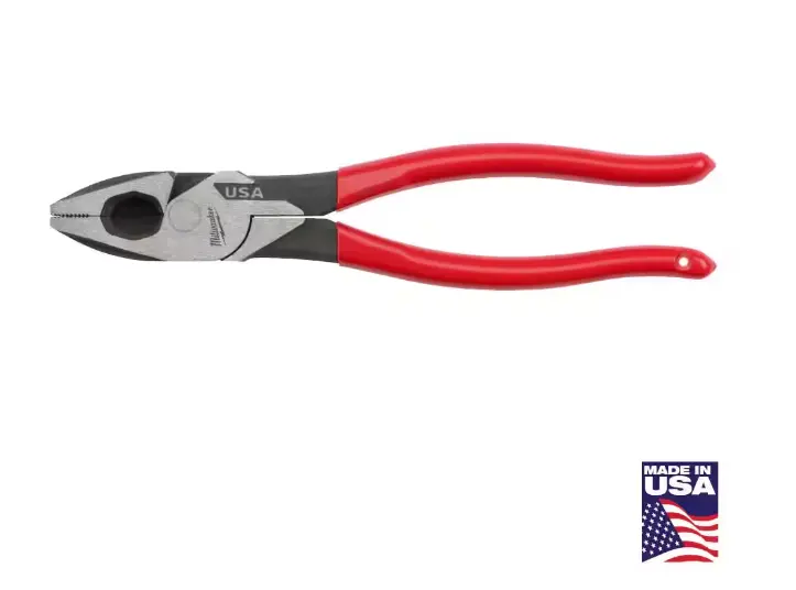 Milwaukee 9-Inch Lineman’S Pliers Featuring Fish Tape Puller & Dipped Soft-Grip Handle 1