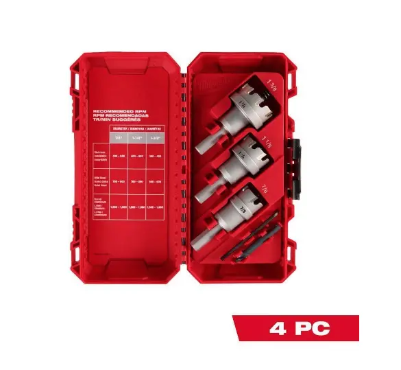 Milwaukee One-Piece Carbide Hole Cutter Set – 49-22-8610 1
