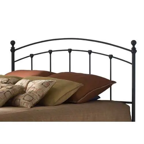 Minimalist Matte Black Twin Metal Headboard 1