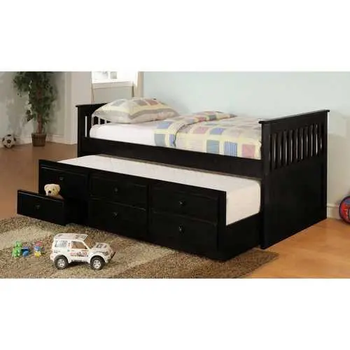 Mission-Style Twin Daybed With Trundle Bed And Underbed Storage 1