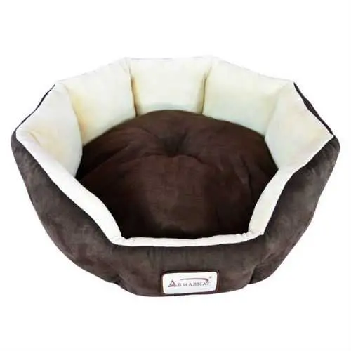 Mocha Beige Oval & Round Pet Bed For Small Dogs And Cats 1