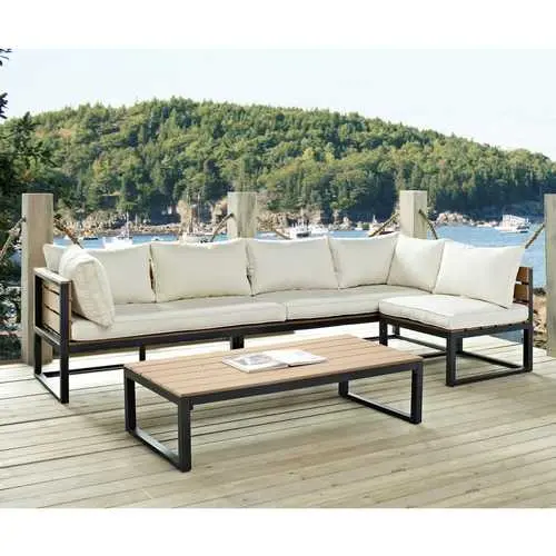 Modern 4-Piece Outdoor Patio Set With All-Weather Cushions 1