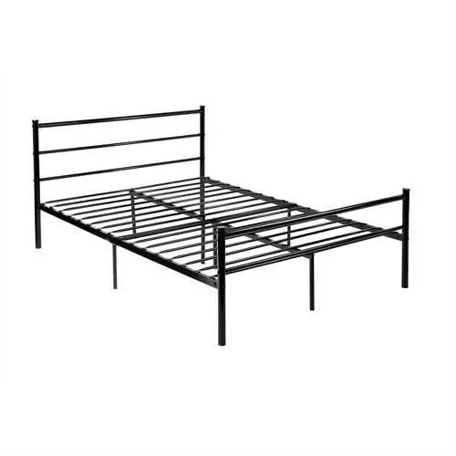 Modern Black Metal Platform Bed Frame For Full Size – Includes Headboard And Footboard 1