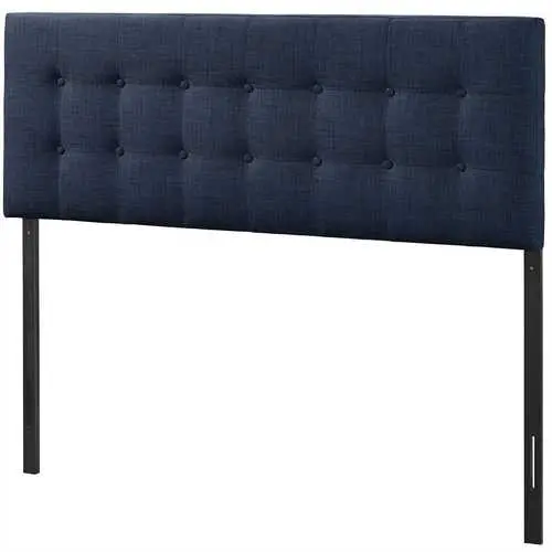 Modern Navy Fabric Upholstered Headboard – Full-Size Sleek Design 1