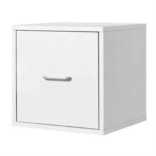 Modular White File Cube Cabinet – Single-Drawer Vertical Storage 1