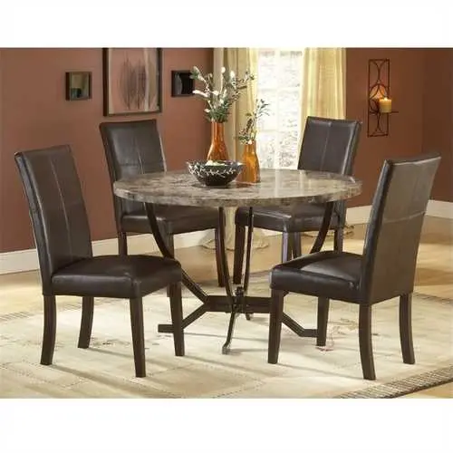 Monaco Dining Set – 5-Piece Contemporary Indoor Or Covered Outdoor Table & Chairs 1