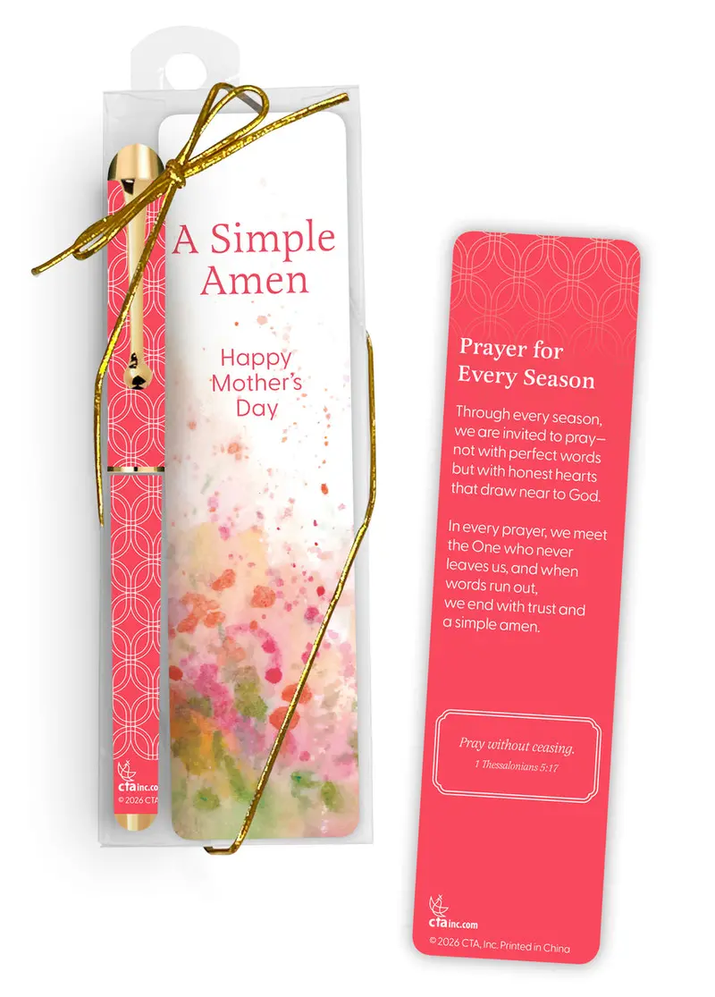 Mother’S Day Themed Bookmark And Pen Set – 'A Simple Amen' Gift Box 1