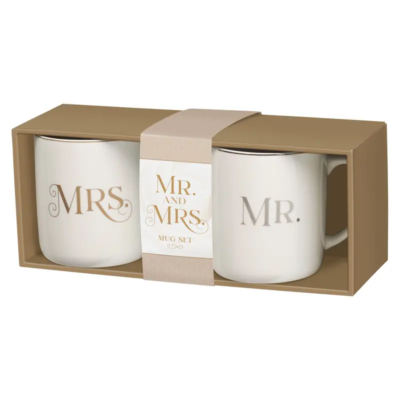 Mr. & Mrs. – Coordinating Two-Piece Ceramic Mug Set 1