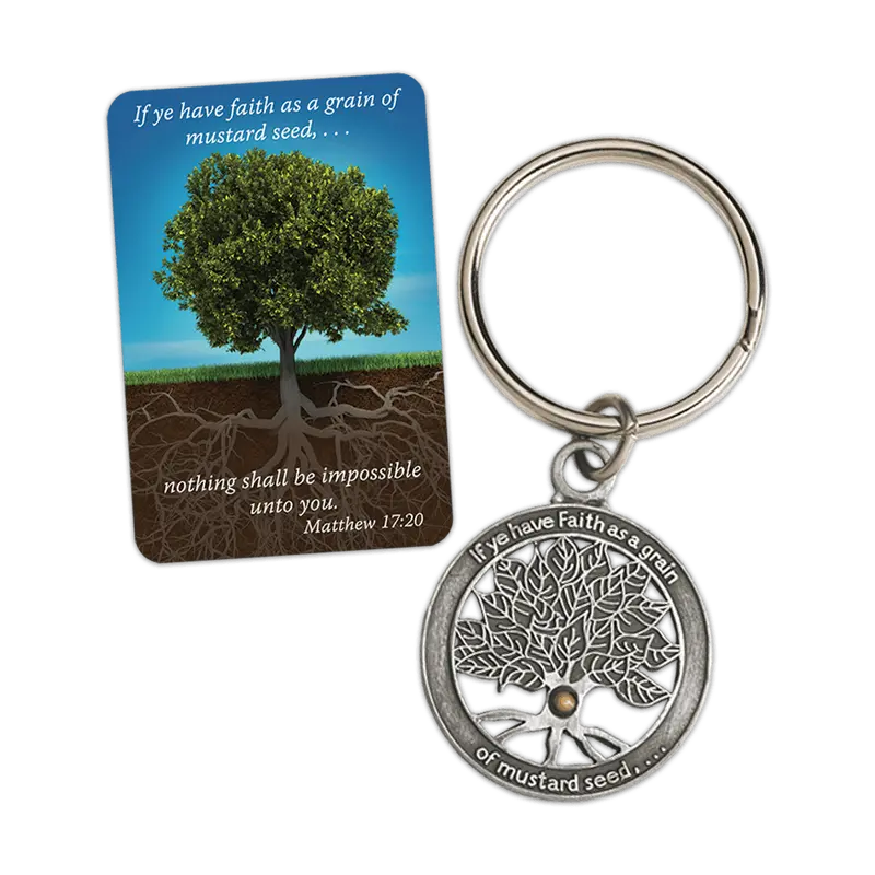 Mustard Seed Faith Keychain With Encouragement Card 1