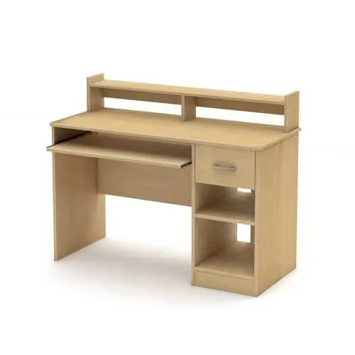 Natural Maple-Finish Home Office Desk For Productive Workspaces 1