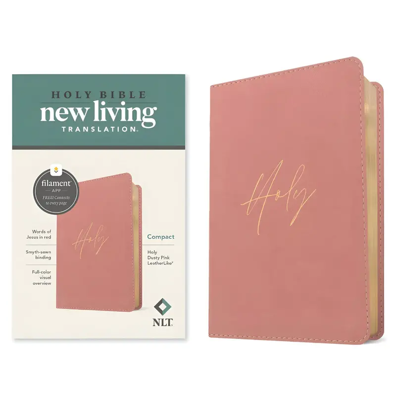 Nlt Dusty Pink Faux Leather Compact Holy Bible – Red Letter Edition 2