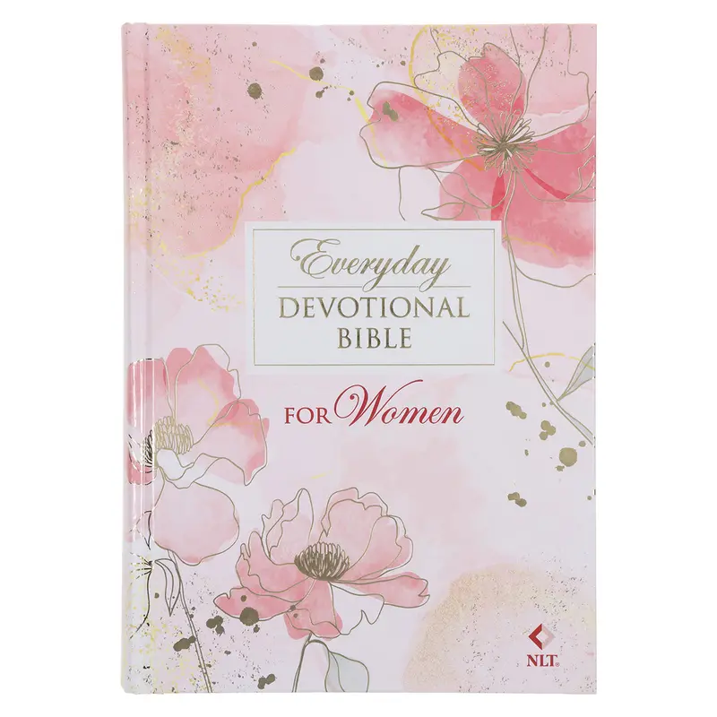 Nlt Pink Floral Hardcover Devotional Bible For Women 1