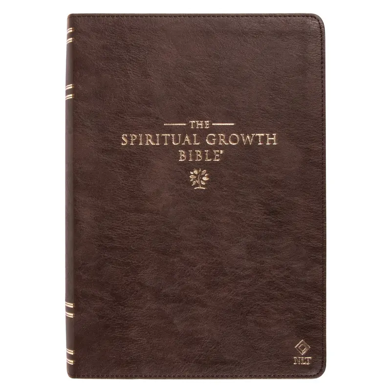 Nlt Spiritual Growth Bible: Dark Brown Faux Leather With Thumb Index 1